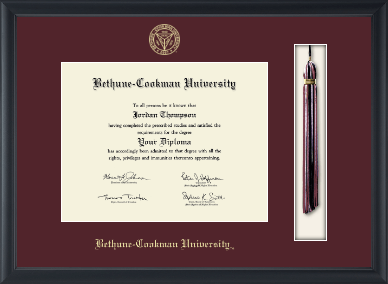 Bethune-Cookman University diploma frame - Tassel & Cord Diploma Frame in Obsidian