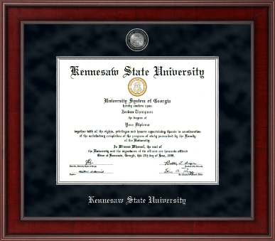 Kennesaw State University diploma frame - Presidential Pewter Masterpiece Diploma Frame in Jefferson