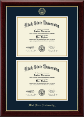 Utah State University diploma frame - Double Diploma Frame in Gallery