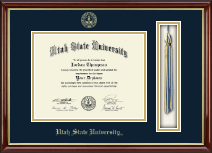 Utah State University Tassel Edition Diploma Frame in Southport Gold