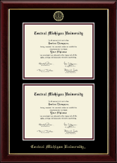 Central Michigan University Double Diploma Frame in Gallery