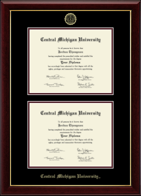Central Michigan University diploma frame - Double Diploma Frame in Gallery