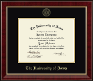 The University of Iowa diploma frame - Gold Embossed Diploma Frame in Murano