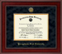 Youngstown State University Presidential Gold Engraved Diploma Frame in Jefferson