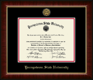 Youngstown State University diploma frame - Gold Engraved Medallion Diploma Frame in Murano