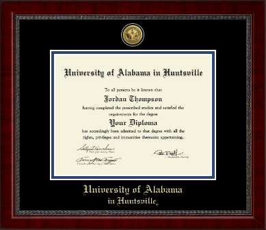 The University of Alabama Huntsville diploma frame - Gold Engraved Medallion Diploma Frame in Sutton