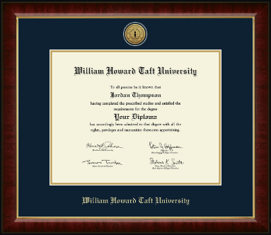 William Howard Taft University diploma frame - Gold Engraved Medallion Diploma Frame in Murano