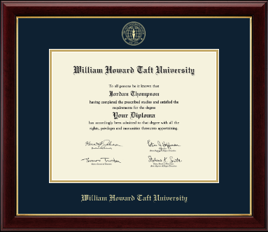 William Howard Taft University diploma frame - Gold Embossed Diploma Frame in Gallery