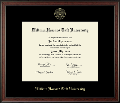 William Howard Taft University diploma frame - Gold Embossed Diploma Frame in Studio