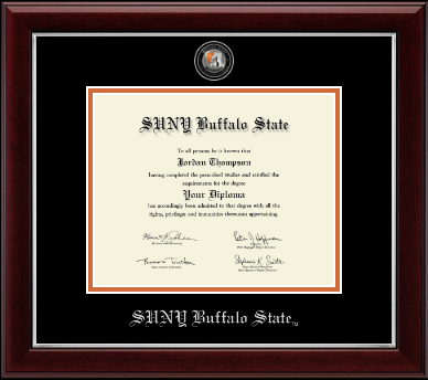 Buffalo State College diploma frame - Masterpiece Medallion Diploma Frame in Gallery Silver