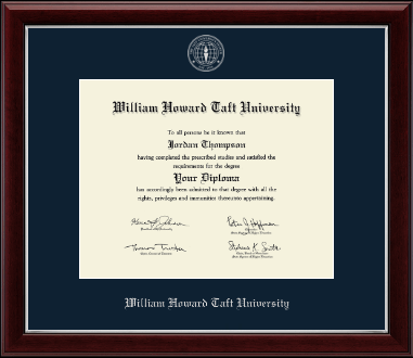 William Howard Taft University diploma frame - Silver Embossed Diploma Frame in Gallery Silver