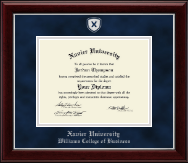 Xavier University diploma frame - Shield Masterpiece Medallion Diploma Frame in Gallery Silver