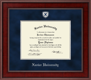 Xavier University diploma frame - Presidential Shield Masterpiece Diploma Frame in Jefferson