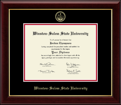 Winston-Salem State University diploma frame - Gold Embossed Diploma Frame in Gallery