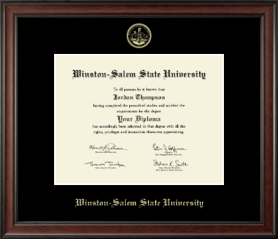 Winston-Salem State University diploma frame - Gold Embossed Diploma Frame in Studio