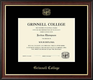Grinnell College diploma frame - Gold Embossed Diploma Frame in Studio Gold