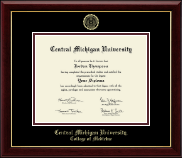 Central Michigan University diploma frame - Gold Embossed Diploma Frame in Gallery