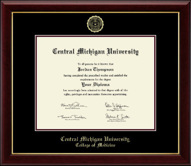 Central Michigan University diploma frame - Gold Embossed Diploma Frame in Gallery
