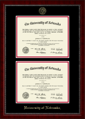 University of Nebraska Double Diploma Frame in Sutton