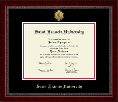 Saint Francis University diploma frame - Gold Engraved Medallion Diploma Frame in Sutton