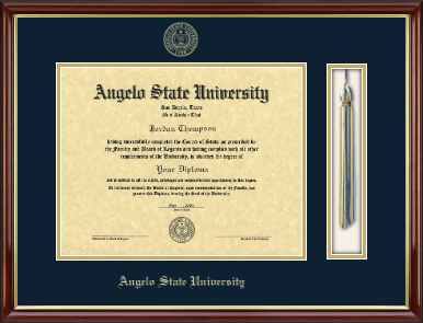 Angelo State University diploma frame - Tassel & Cord Diploma Frame in Southport Gold