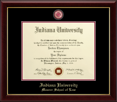 Indiana University Bloomington diploma frame - Masterpiece Medallion Diploma Frame in Gallery