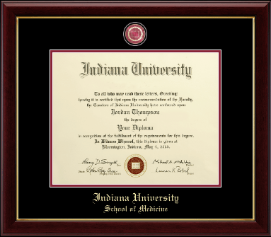 Indiana University Bloomington diploma frame - Masterpiece Medallion Diploma Frame in Gallery