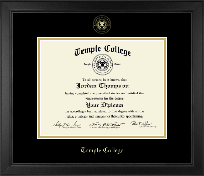 Temple College diploma frame - Gold Embossed Diploma Frame in Arena