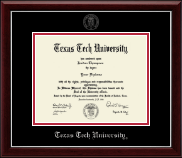 Texas Tech University diploma frame - Silver Embossed Diploma Frame in Gallery Silver