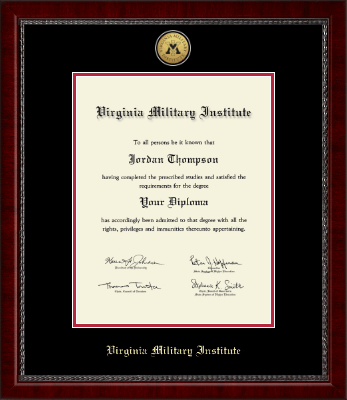 Virginia Military Institute diploma frame - Gold Engraved Medallion Diploma Frame in Sutton