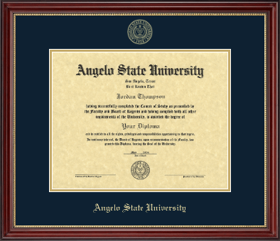 Angelo State University diploma frame - Gold Embossed Diploma Frame in Kensington Gold