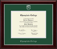 Champlain College diploma frame - Silver Embossed Diploma Frame in Gallery Silver