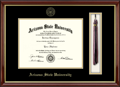 Arizona State University diploma frame - Tassel & Cord Diploma Frame in Southport Gold