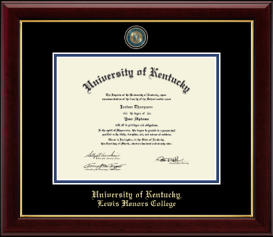 University of Kentucky diploma frame - Masterpiece Medallion Diploma Frame in Gallery