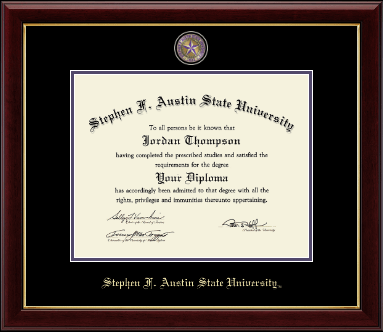 Stephen F. Austin State University diploma frame - Masterpiece Medallion Diploma Frame in Gallery