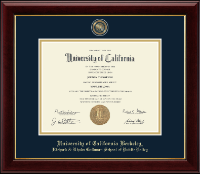 University of California Berkeley diploma frame - Masterpiece Medallion Diploma Frame in Gallery