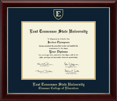 East Tennessee State University diploma frame - Gold Embossed Diploma Frame in Gallery