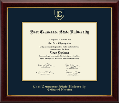 East Tennessee State University diploma frame - Gold Embossed Diploma Frame in Gallery