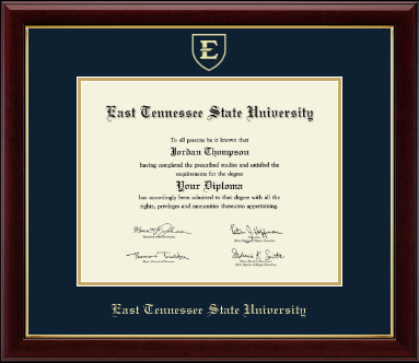 East Tennessee State University diploma frame - Gold Embossed Diploma Frame in Gallery