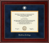 Rollins College Presidential Masterpiece Diploma Frame in Jefferson