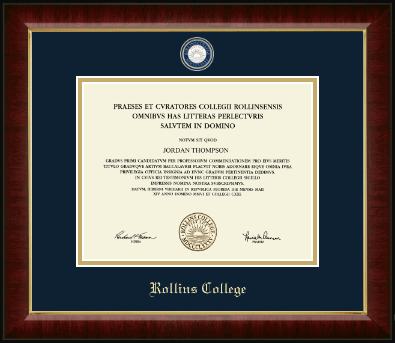 Rollins College diploma frame - Masterpiece Medallion Diploma Frame in Murano