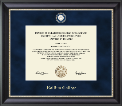 Rollins College diploma frame - Regal Edition Diploma Frame in Noir