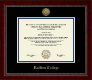 Rollins College diploma frame - Gold Engraved Medallion Diploma Frame in Sutton