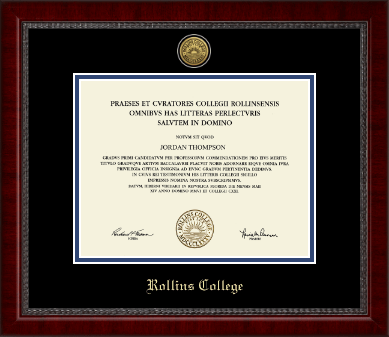 Rollins College diploma frame - Gold Engraved Medallion Diploma Frame in Sutton