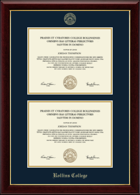 Rollins College diploma frame - Double Diploma Frame in Gallery