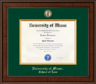 University of Miami Presidential Masterpiece Diploma Frame in Madison