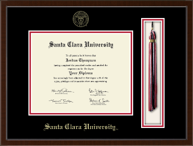 Santa Clara University diploma frame - Tassel & Cord Diploma Frame in Delta