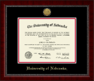 University of Nebraska diploma frame - Gold Engraved Medallion Diploma Frame in Sutton