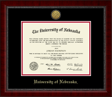 University of Nebraska diploma frame - Gold Engraved Medallion Diploma Frame in Sutton