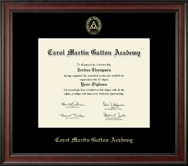 Carol Martin Gatton Academy diploma frame - Gold Embossed Diploma Frame in Studio
